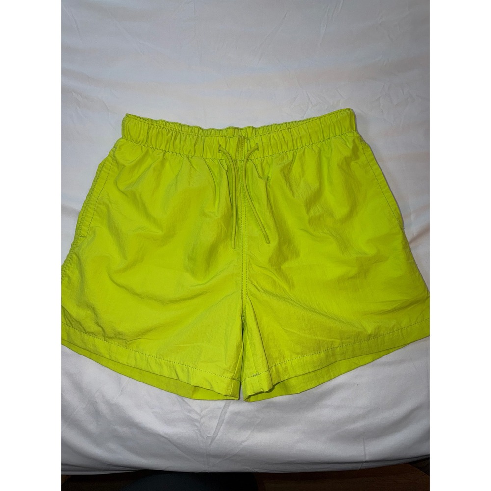 Cozi Mens Mesh Lined Nylon Shorts Neon Green C122WS1 Small NWT